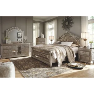 Ascot Gold Leaf Inlay Bed Set - 2E1VsT - Image 1