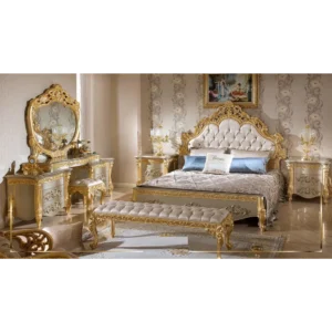 Elysian Empire Brass Inlay King Bed - 8CbdlD - Image 1