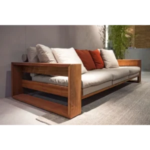 Cedarwood Solid Frame 3-Seater Sofa - 978aHl - Image 1