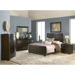 Pinecrest Low-Profile Polish Wood Bed - MOtiXi - Image 1