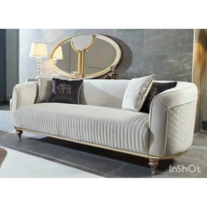 Minaret Inspired Carved Back Sofa - O4Rjc9 - Image 1