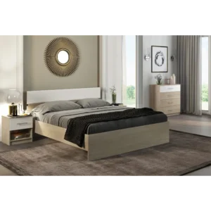Seko Sleek Polish Wood Platform Bed - QFMXz1 - Image 1