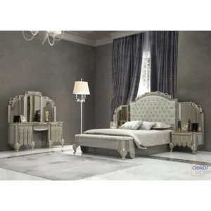 The Gatsby Chrome & Lacquer King Bed - VNq406 - Image 1