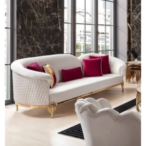 Sultan's Ornate Carved Wood Sofa - YxIme5 - Image 1