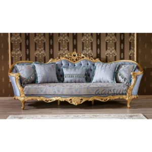Dynasty Reserve Hand-Carved Wood Sofa - bvhn56 - Image 1