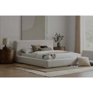 Cloud Boucle Upholstered King Bed - fIrLRG - Image 1