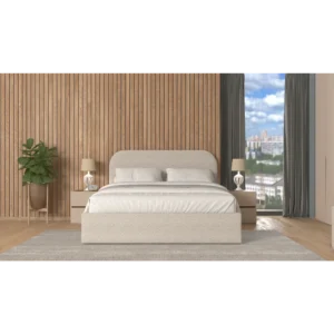 Coco Plush Boucle Platform Bed - fp1ufb - Image 1