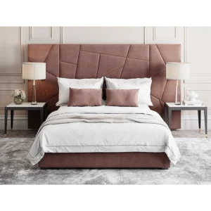 Luxe Channel-Tufted Velvet Bed Frame - y3TF0I - Image 1