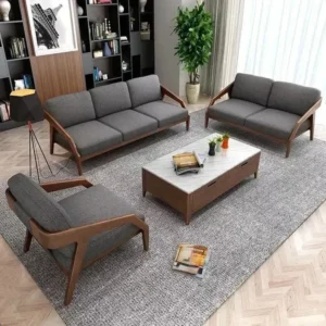 solid sheesham wood sofa set (7 Seater) - 6Z20Hi - Image 1