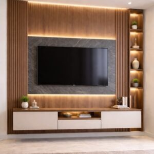 Vista Luxe TV Console(Full Wall) - qIO9C5 - Image 1