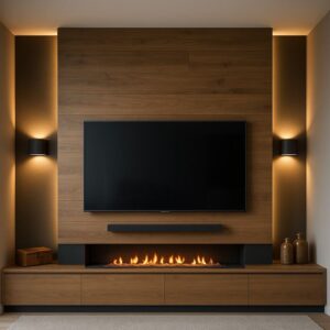 Wooden LCD unit Wall Console - P7Ja6z - Image 1